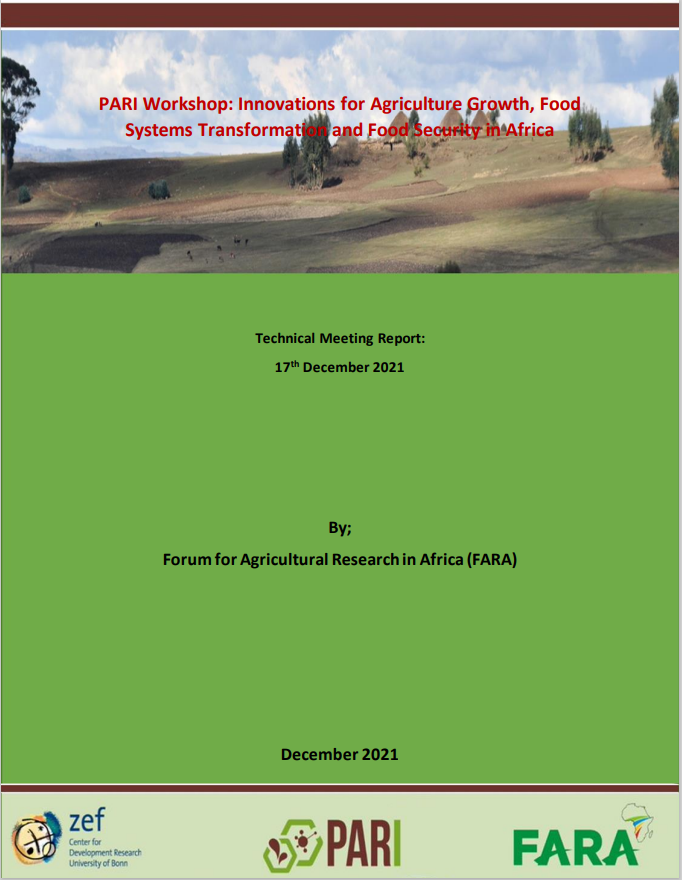 FARA – PARI Annual Technical meeting Report – Dec 17 2021