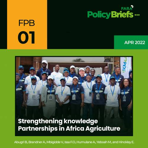 Strengthening knowledge Partnerships in African Agriculture Thematic Policy Brief
